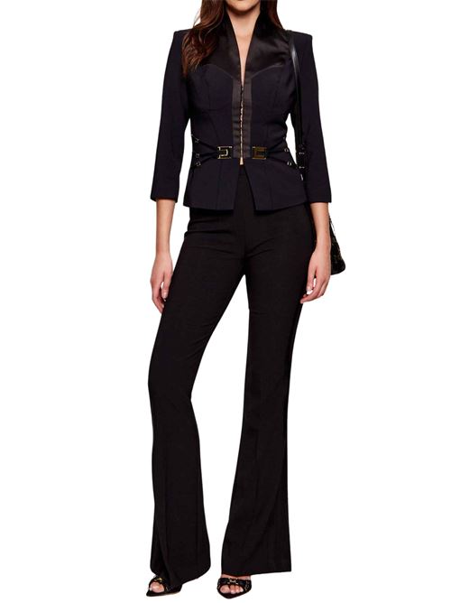 Pantalone in crêpe con banda laterale Elisabetta Franchi | PA18462E2110